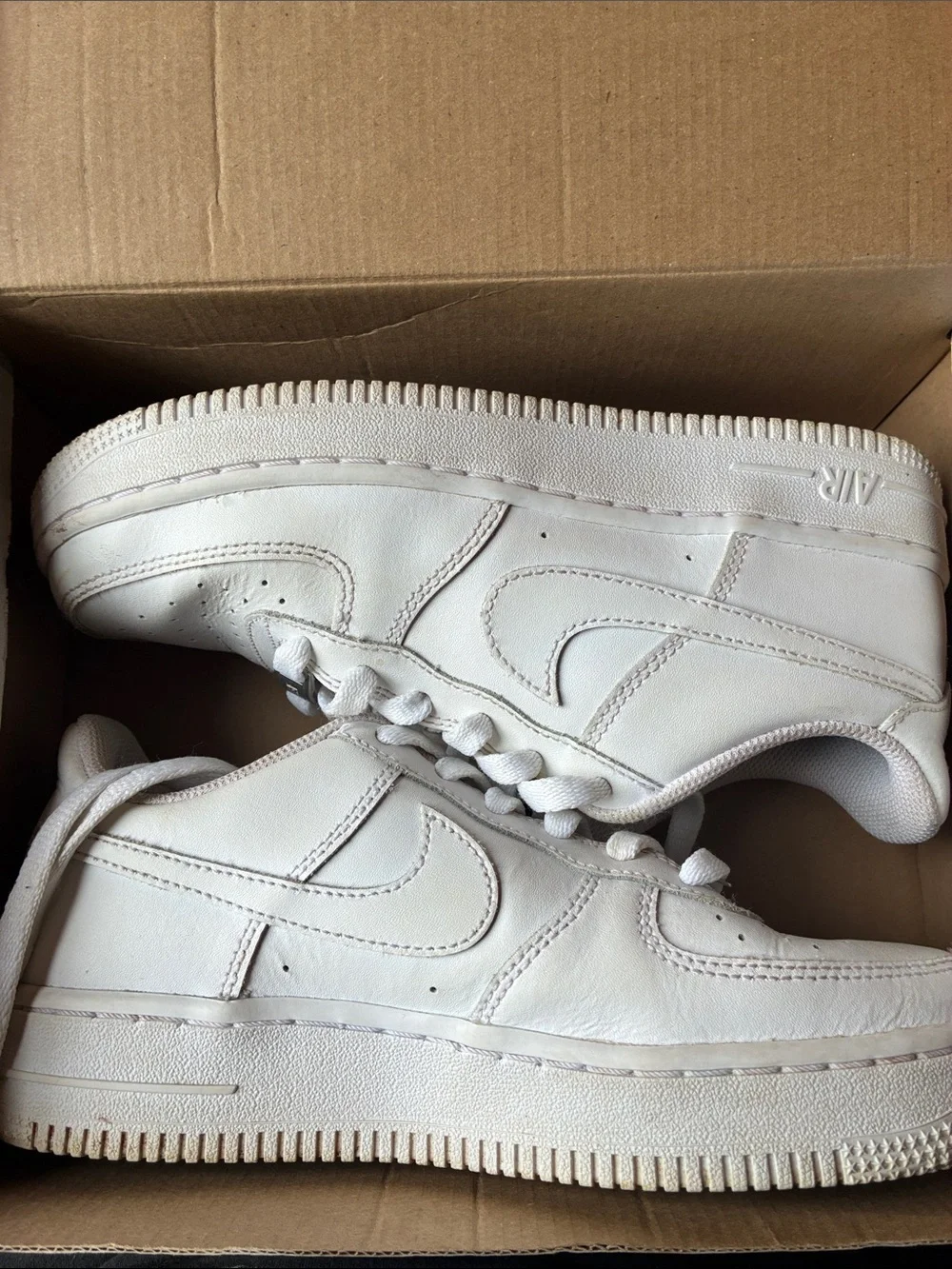 Nike White Low-Top Leather Sneakers
